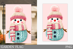 Snowman Garden Flag. Christmas Garden Flag Sublimation Product Image 1
