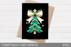Christmas Card Printable. Christmas Tree Card Design Product Image 1