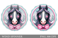 Christmas Horse Wind Spinner. Christmas Wind Spinner Design Product Image 1