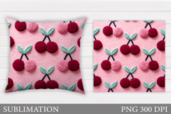 Cherry Pillow Design. Cherry Sublimation Product Image 1