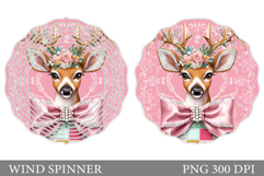 Christmas Deer Wind Spinner. Christmas Wind Spinner Design Product Image 1