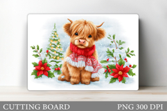 Christmas Cow Cutting Board. Christmas Cutting Board Product Image 1