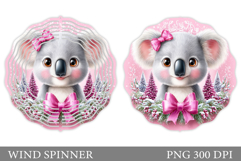 Christmas Koala Wind Spinner. Christmas Wind Spinner Design Product Image 1