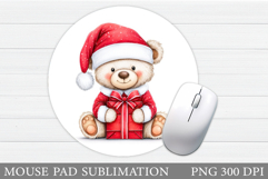 Christmas Bear Mouse Pad. Christmas Mouse Pad Design Product Image 1