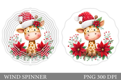 Christmas Giraffe Wind Spinner. Christmas Wind Spinner Product Image 1
