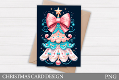 Christmas Card Printable. Christmas Tree Card Design Product Image 1