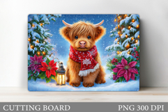 Christmas Cow Cutting Board. Christmas Cutting Board Product Image 1