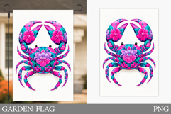 Crab Garden Flag Design. Sea Garden Flag Sublimation Product Image 1
