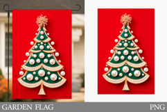 Christmas Tree Garden Flag. Merry Christmas Garden Flag Product Image 1