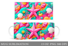Starfish Mug Design. Starfish Sublimation Product Image 1