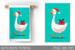 Christmas Goose Kitchen Towel. Christmas Kitchen Towel Product Image 1