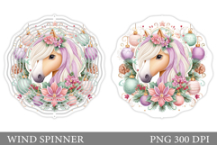 Christmas Horse Wind Spinner. Christmas Wind Spinner Design Product Image 1