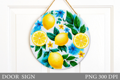 Lemons Door Sign Design. Lemons Sublimation Product Image 1