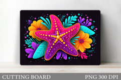 Starfish Cutting Board. Starfish Flowers Cutting Board Product Image 1