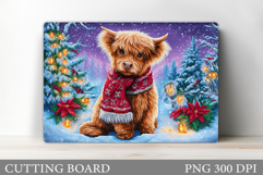 Christmas Cow Cutting Board. Christmas Cutting Board Product Image 1