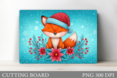 Christmas Fox Cutting Board. Christmas Cutting Board Design Product Image 1