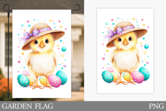 Easter Chick Garden Flag. Easter Garden Flag Sublimation Product Image 1