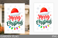 Merry Christmas Garden Flag. Christmas Garden Flag Design Product Image 1