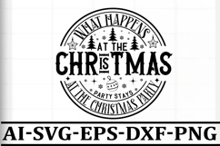 Christmas Round sign Svg Design Round Sign SVG quotes Product Image 1
