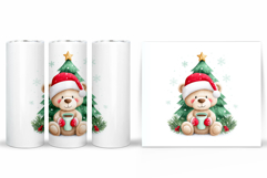 Christmas Bear Tumbler Design. Bear Tumbler Sublimation Product Image 2