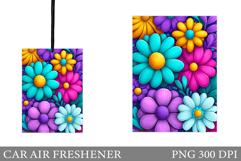 Floral Car Air Freshener. Flowers Car Air Freshener Design Product Image 1