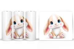 Cute Bunny Tumbler Design. Bunny Sublimation Product Image 2