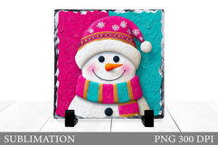 Snowman Slate Design. Cute Snowman Sublimation Product Image 1