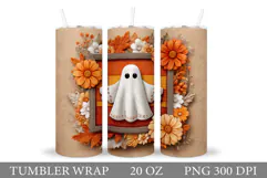 Ghost Tumbler Sublimation. Halloween Tumbler Design Product Image 1