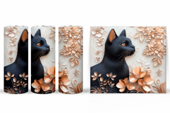 Black Cat Tumbler Design. Black Cat Sublimation Product Image 2