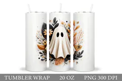 Ghost Tumbler Sublimation. Halloween Tumbler Design Product Image 1