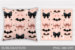 Halloween Bat Pillow Design. Halloween Sublimation Product Image 1