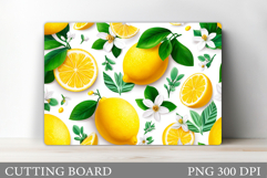 Lemons Cutting Board. Fruits Cutting Board Sublimation Product Image 1