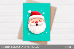 Christmas Card Design. Santa Claus Card Printable Product Image 1