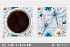 Dragonfly Coaster Design. Dragonfly Sublimation Product Image 1