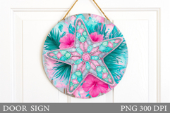 Starfish Door Sign Sublimation. Sea Sublimation Product Image 1