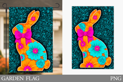 Spring Bunny Garden Flag. Spring Garden Flag Sublimation Product Image 1