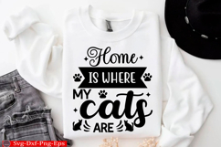 Cat SVG Design Cats quotes T-Shirt png Product Image 1
