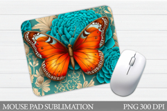 Butterfly Mouse Pad Design. Butterfly Sublimation Product Image 1
