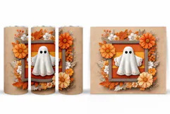 Ghost Tumbler Sublimation. Halloween Tumbler Design Product Image 2