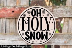 Christmas Round sign Svg Design Round Sign SVG quotes Product Image 1