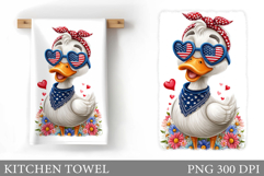 Patriotic Goose Kitchen Towel. Patriotic Kitchen Towel Product Image 1