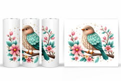 Cute Bird Tumbler Design. Cute Bird Sublimation Product Image 2