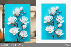 Flowers Garden Flag Sublimation. Floral Garden Flag Design Product Image 1