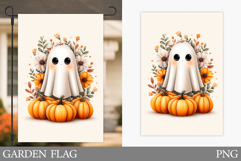 Ghost Garden Flag Design. Halloween Garden Flag Sublimation Product Image 1
