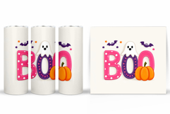 Boo Tumbler Design. Halloween Tumbler Sublimation Product Image 2