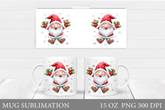 Cute Santa Claus Mug Design. Christmas Mug Sublimation Product Image 1