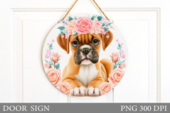Cute Dog Door Sign Design. Cute Dog Sublimation Product Image 1