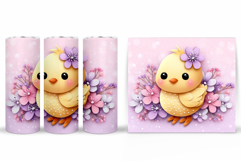 Cute Chick Tumbler Design. Spring Tumbler Sublimation Product Image 2