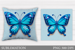 Butterfly Pillow Design. Butterfly Sublimation Product Image 1