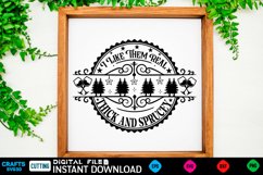 Farmhouse Christmas Round Sign SVG Design Product Image 1